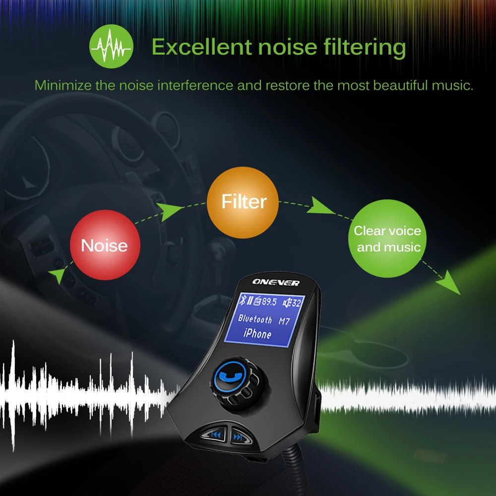 Bluetooth fm передатчик громкой Car Kit Mp3 плеер модулятор 2.1A три USB Автомобильное