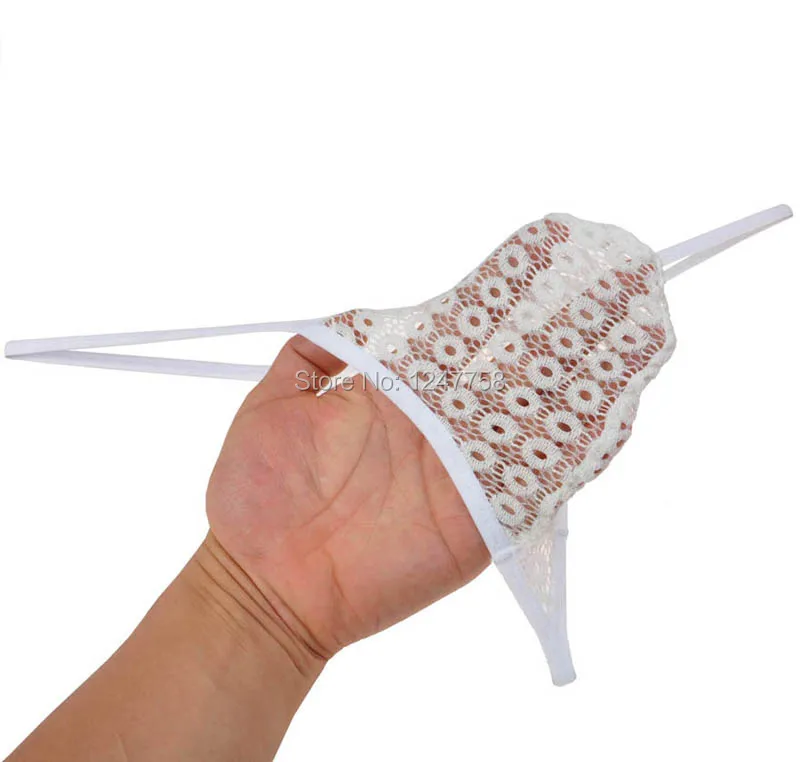 Сексуальное микро-стринги для мужчин танга прозрачное кружевное бикини