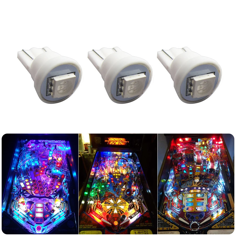 Высокое качество 100 шт. Ba9s 44 Светодиодный onet LED bulb 6 3 V Pinball светодиодный 47 Non Ghost warm