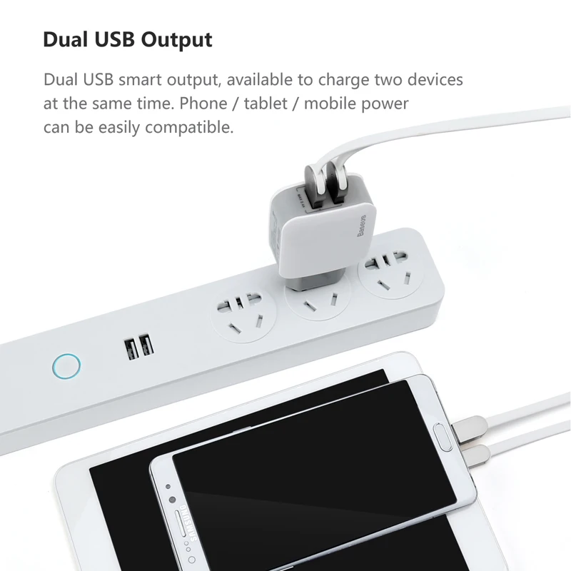 Зарядное устройство Baseus с двумя USB-портами 2 4 А | Мобильные телефоны и аксессуары
