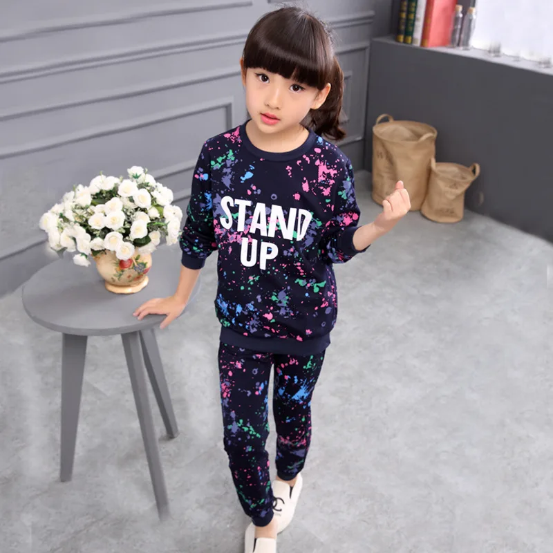 2017 Новые Прибыл Девочка В Детская Одежда Набор Весна Детской Одежды Наборы Baby