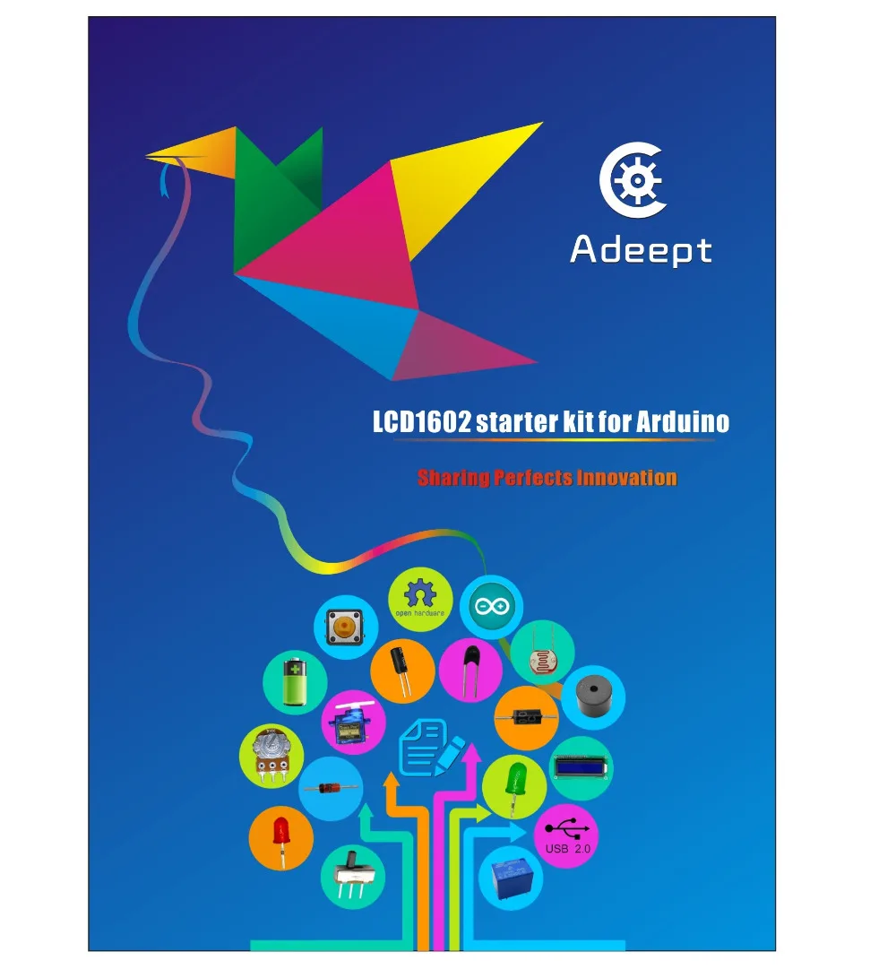 Adeept DIY Электрический новый проект LCD1602 стартовый комплект для Arduino UNO R3 Mega 2560 PDF