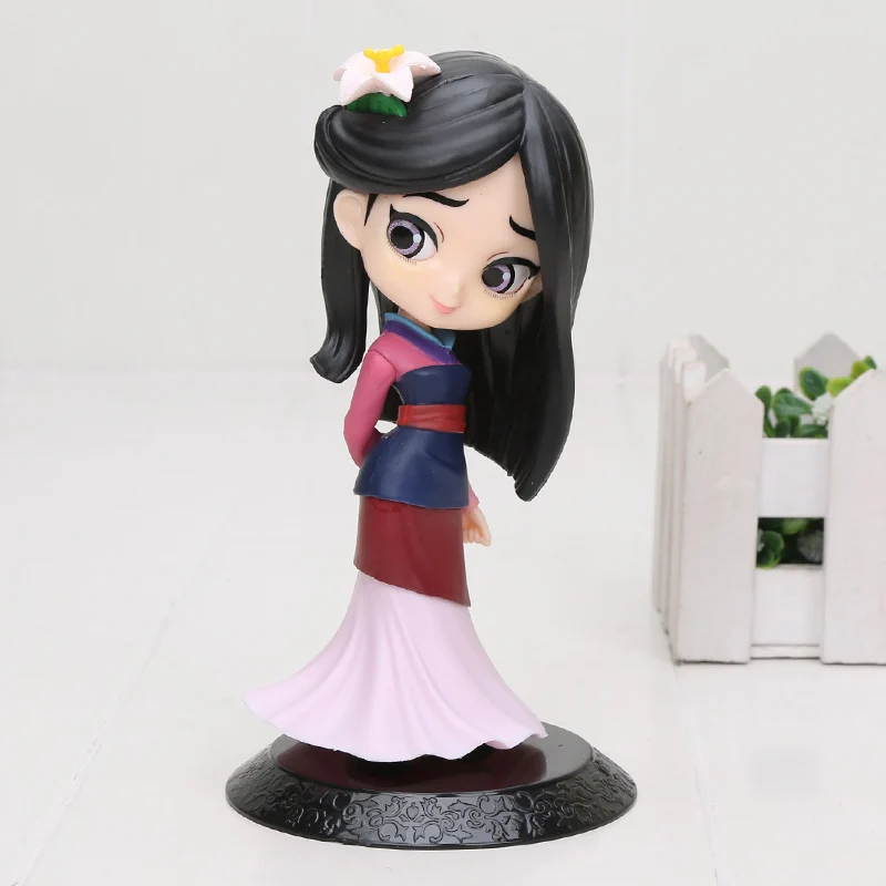 11cm Q версия принцесса Мулан Q Posket ПВХ Фигурки игрушки куклы Коллекция игрушек для детей - Цвет: 11cm