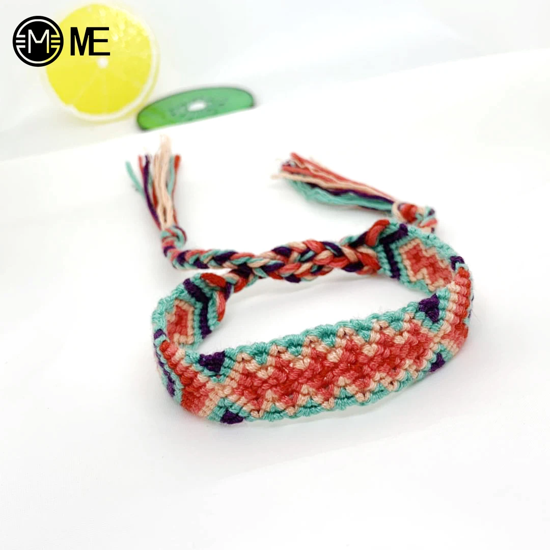 New Boho Hand Weave Braided Bracelet For Women Bohemian Cotton Rope Charm Bracelets Friendship Gift Vintage Jewelry | Украшения и