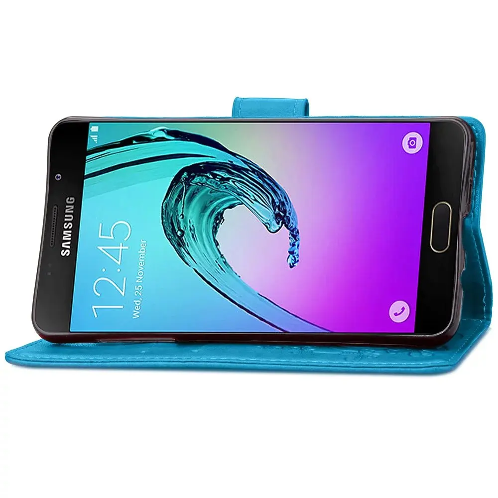 Для Samsung Galaxy A3 A5 2016 Leather Case A510 A510F Бумажник Flip Держателя Карты Мягкий Силиконовый