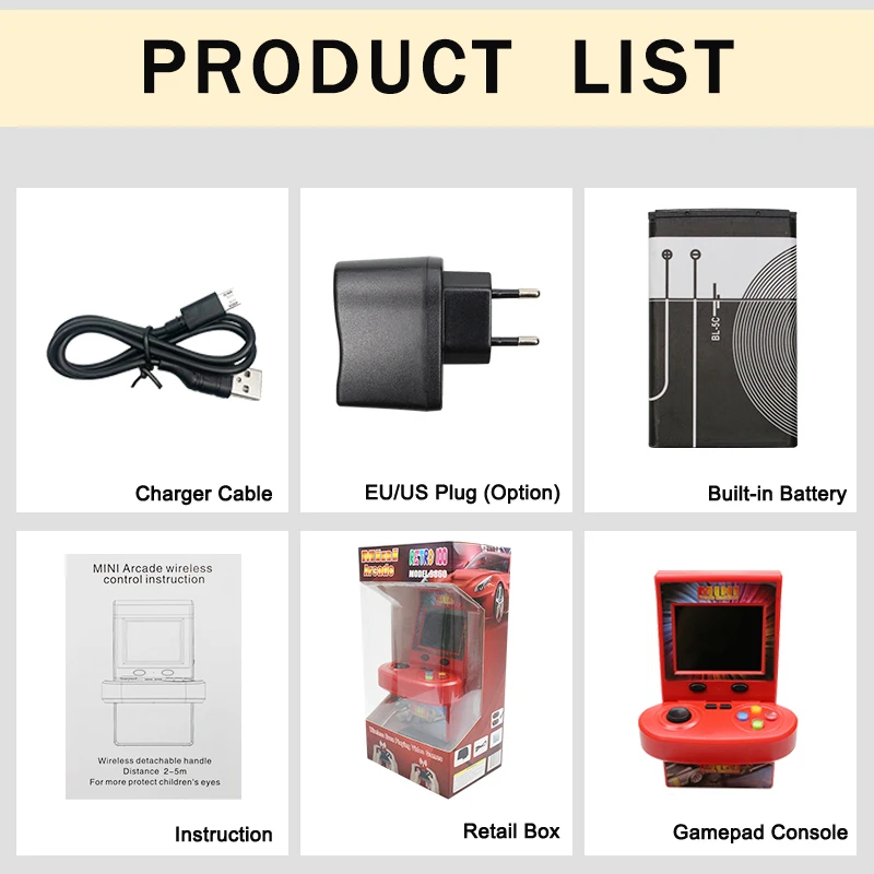 Классический мини Ручной игровой плеер встроенный 100 Классическая игровая