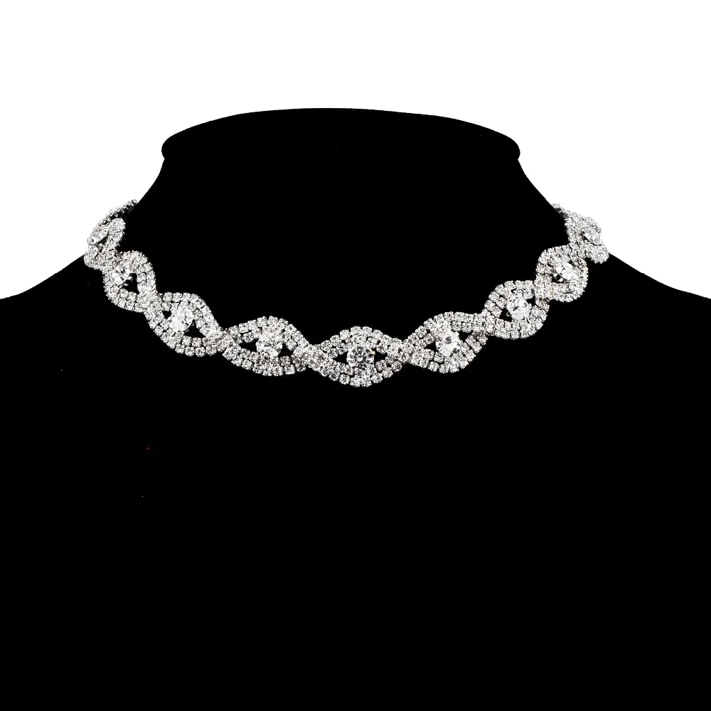 CHICVIE Серебряное колье из нержавеющей стали эффектные ожерелья и кулоны витрина с