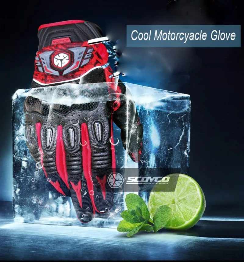SCOYCO Мотоциклетные Перчатки Кожаные носимые мотокросса гонщик защита Guantes Moto Профессиональный Luva Motociclista