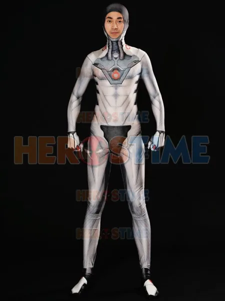 Белый костюм для косплея Genji спандекс 3D принт игры зентай бесплатная доставка на