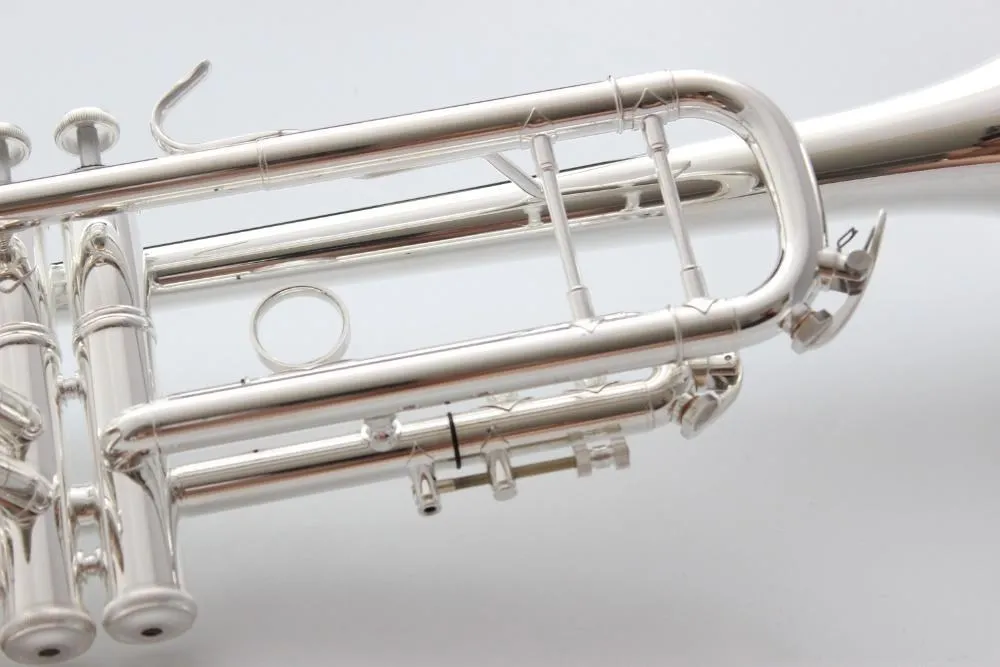 Vincent Shrotenbach Stradivarius Professional Bb BACH Trumpets LT190S-37 Silver Plated Trumpet Mouthpiece Accessories Case