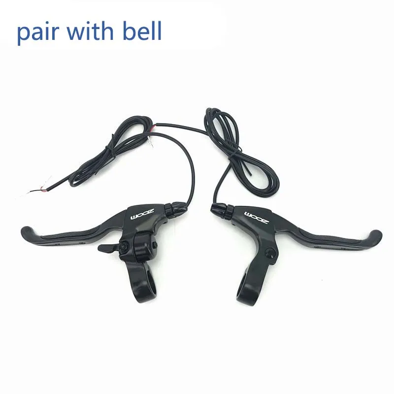 pair with bell Электрический скутер тормозной рычаг ZOOM мощность тормозной рычаг на электрический складной велосипед Алюминиевый сплав тормозной рычаг - Цвет: pair with bell