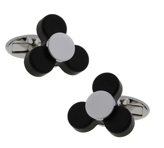 black finger spinner Шаровые запонки в форме подшипников функциональный вращающийся разнообразие механика винтажный металлический цветной подшипник дизайн запонки - Окраска металла: black finger spinner