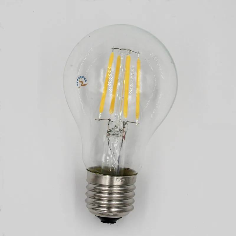 1 шт. RXR A19 A60 E26 E27 2 Вт 4 Вт 6 Вт 8 Вт 360 градусов стекло Прозрачный Edison Ретро Светодиодный светильник накаливания лампа 220В 220В AC CE