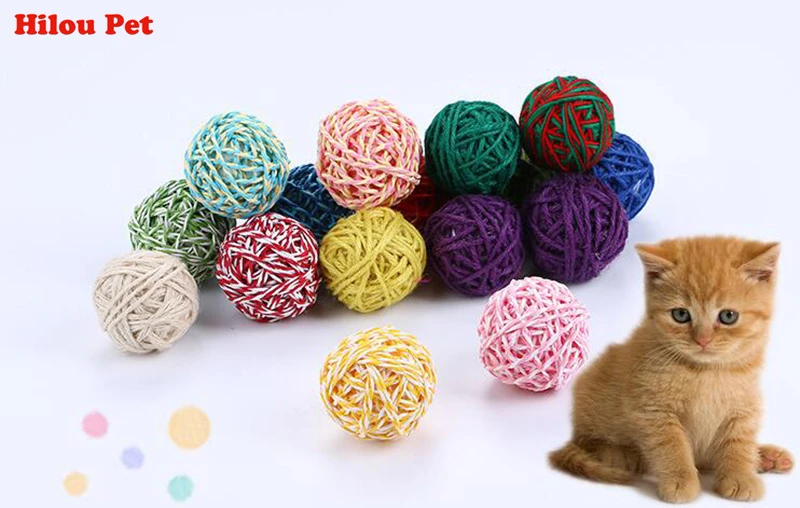 4 шт./упак. пряжа игрушка для кошки в виде шара интерактивные игрушки кошек играть