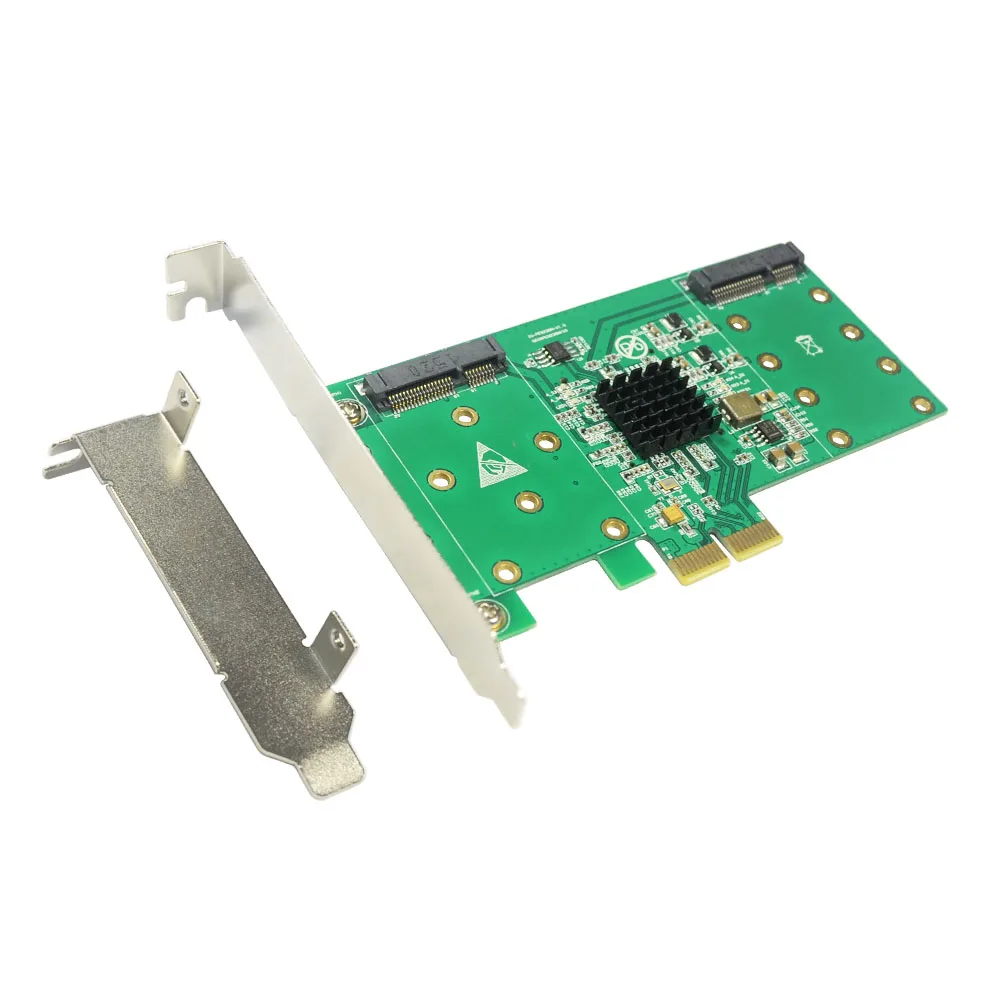 Адаптер IOCREST с 4 портами mSATA на PCI-e x2 с RAID PCI Express 2,0 на 4x mSATA Host adapter setup RAID 0 1 и 10