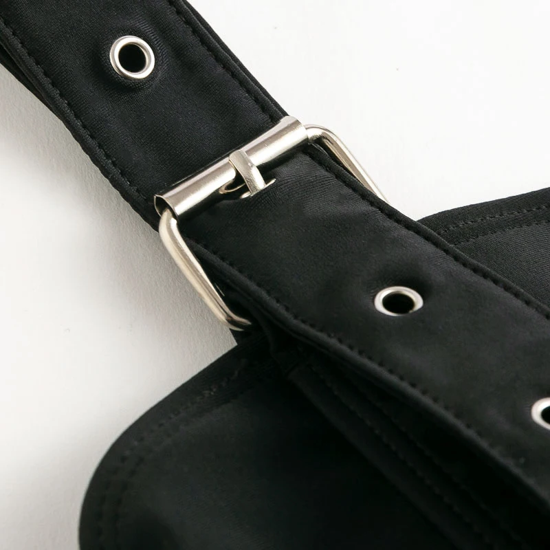 In X пояс с высоким вырезом купальник цельнокроеное черное сексуальное бикини пуш