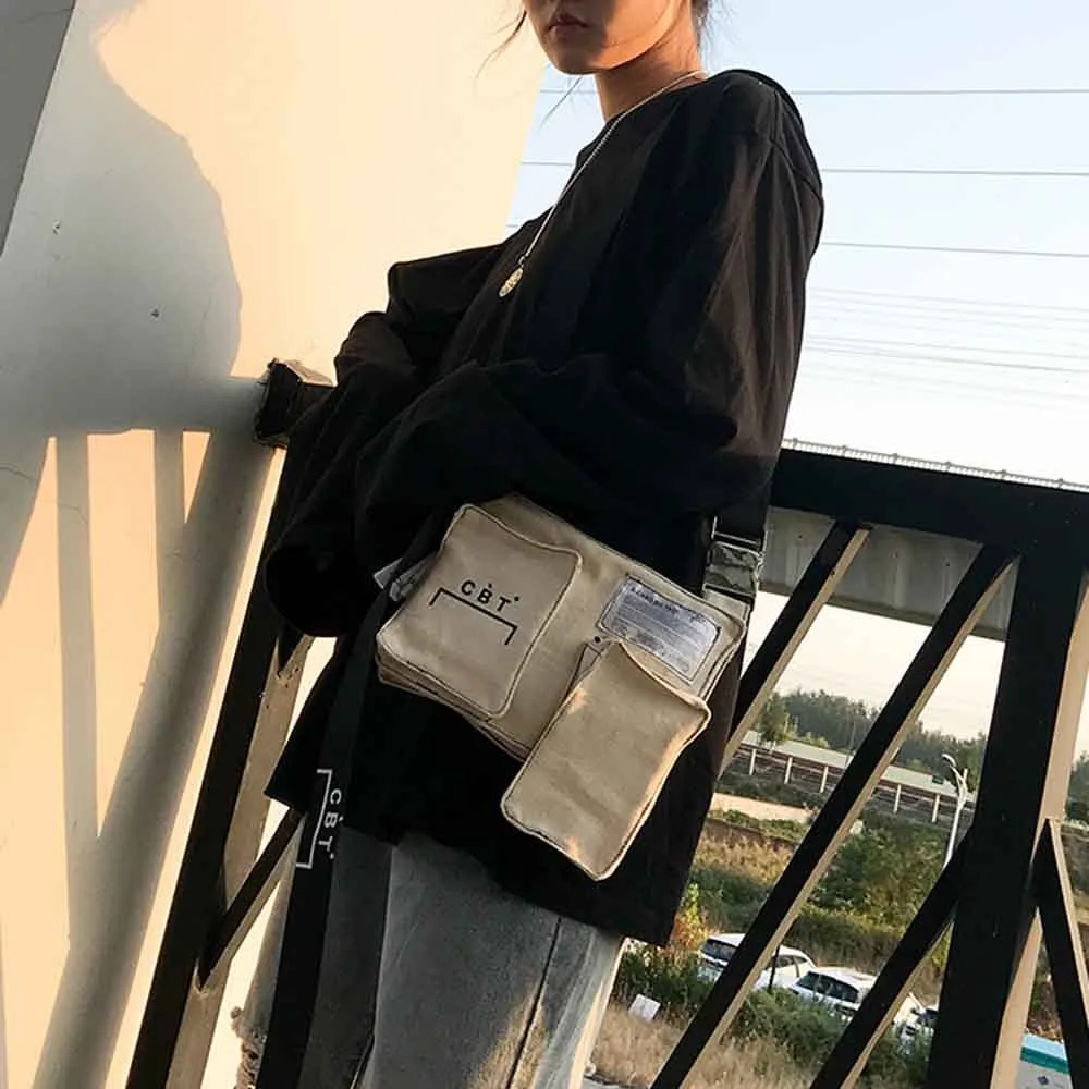 Новая Винтажная Холщовая Сумка унисекс на плечо нагрудная сумка через роскошные