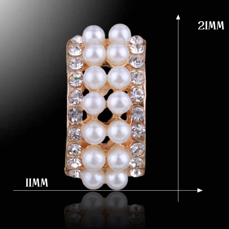(50 шт./лот) жемчуг кристаллы кнопки цветок для Для женщин волос повязка DIY