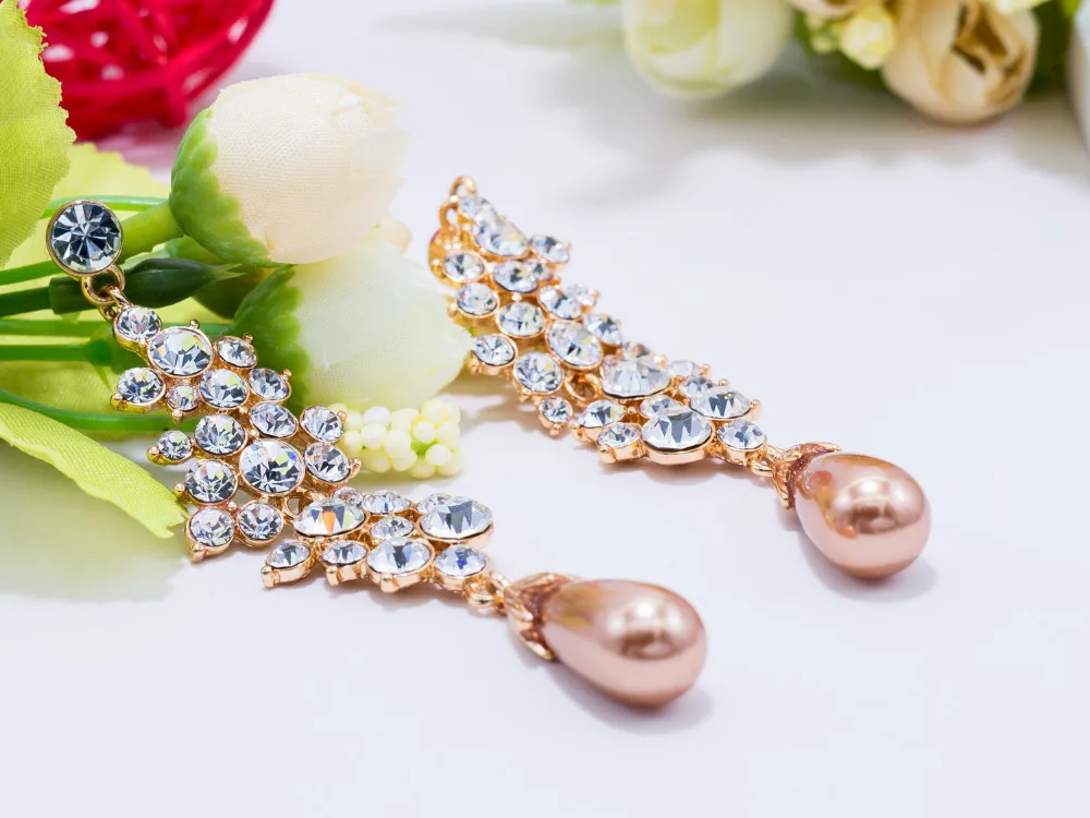 Женские серьги подвески с искусственным жемчугом 3 цвета|Серьги-подвески| |