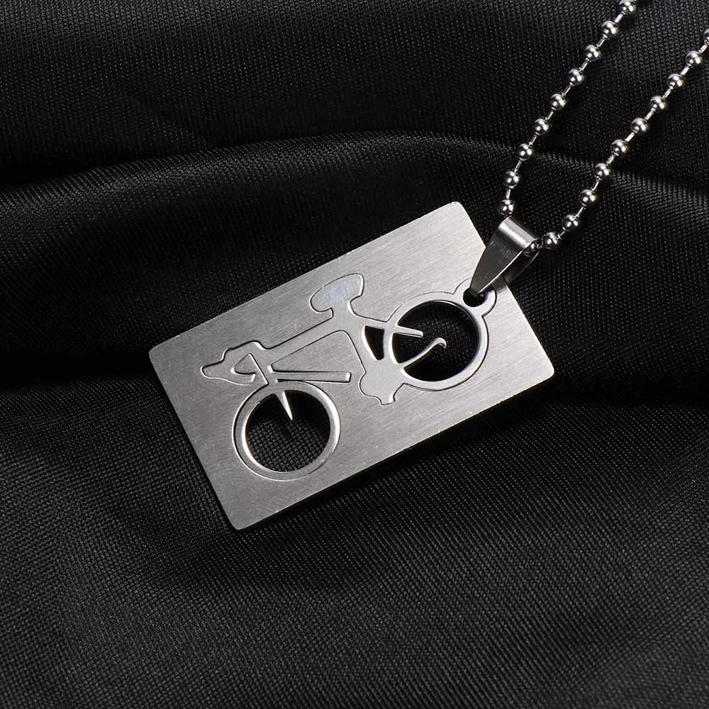 1 шт. Мужская цепочка из нержавеющей стали с подвеской на велосипед 50 см|Ожерелья