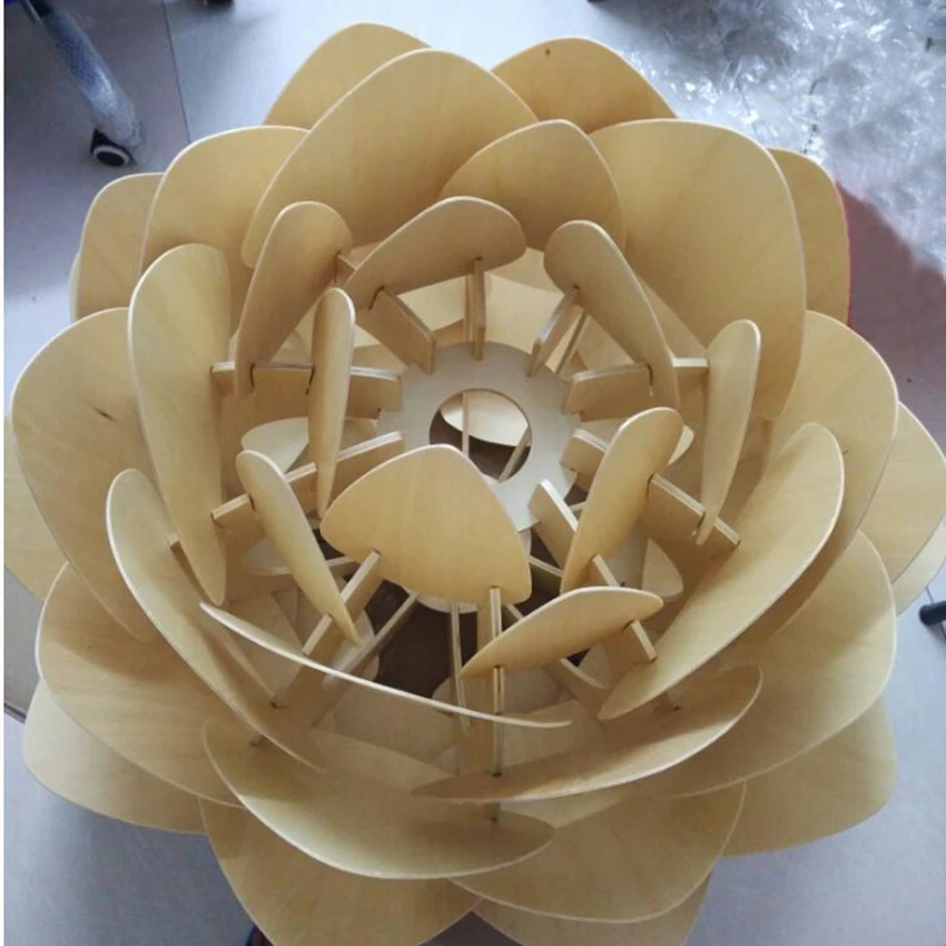 Современные деревянные подвесные лампы Pinecone DIY диаметр 30/45/60 см абажур для