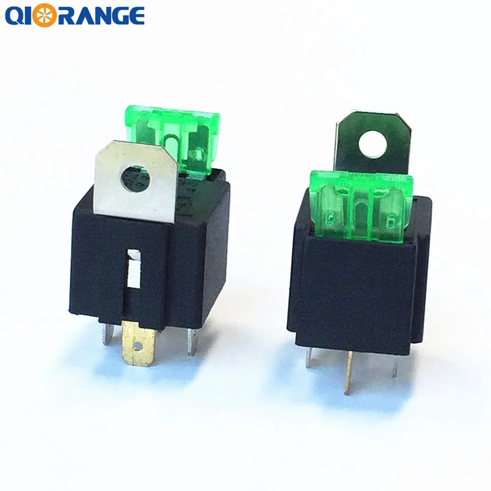 QIORANGE 2 упак. 30A предохранитель Реле Жгут набор 12 В DC 4-контактный SPST Автомобильная