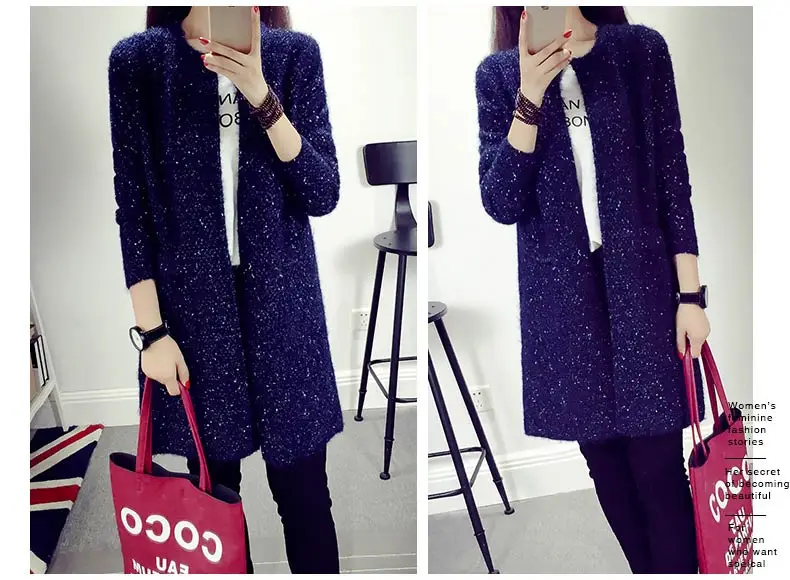 Autumn winter sweaters cardigans for women coat fashion pockets stretch knitwear solid long female jumper women sweaters