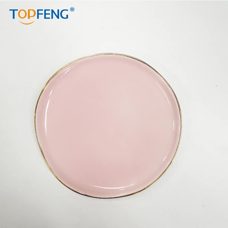 TOPFENG 5 &quotКерамическая элегантная розовая десертная тарелка для кухвечерние НКИ