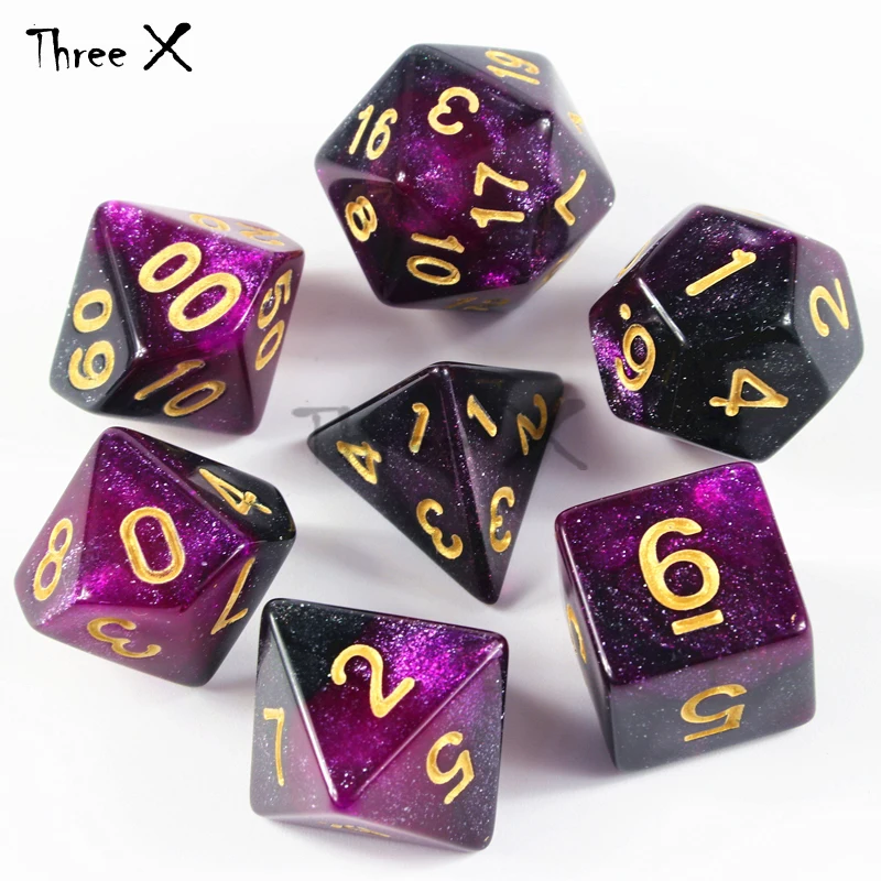 Вселенная Галактика игральные кости 6 комплектов 7 штук ролевые игры цифровые
