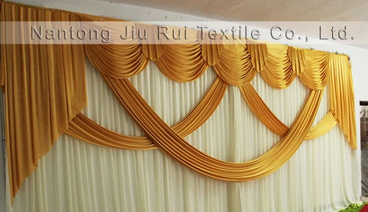 

Hot Sale 2017 New Fashion Romantic Wedding Backdrop Gold Swag