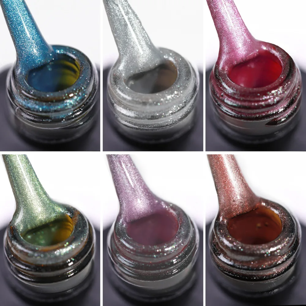 NICOLE DIARY Гель лак для ногтей с светильник кошачьего глаза 6 мл|Гель ногтей| |