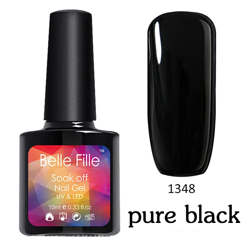 10 мл УФ гель Лаки для ногтей белый черный прозрачный soak off лак База и топ Дизайн