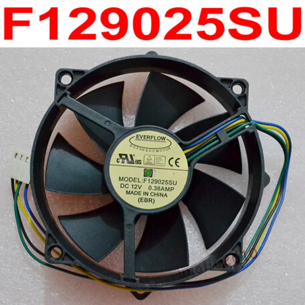

F129025SU 9025 90/80mm x 25mm 12V 4Pin 0.38A Round CPU Fan Cooler radiator For Computer Cooling