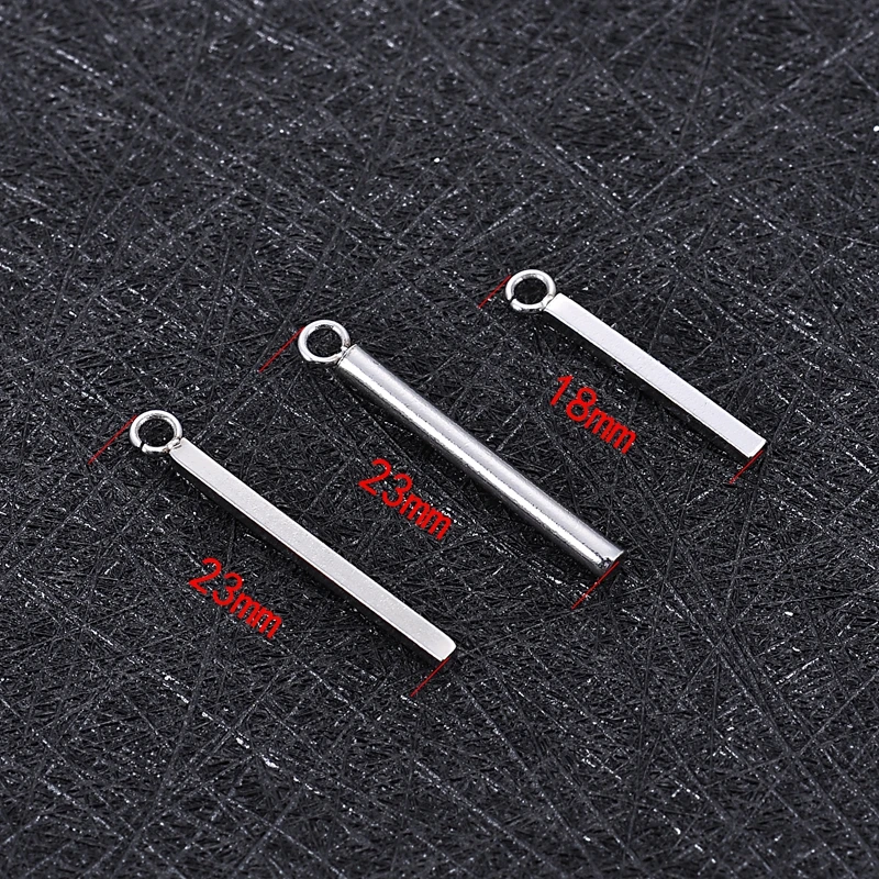 15 шт. прямоугольные подвески из нержавеющей стали|charm charm|silver charmscolored charms |