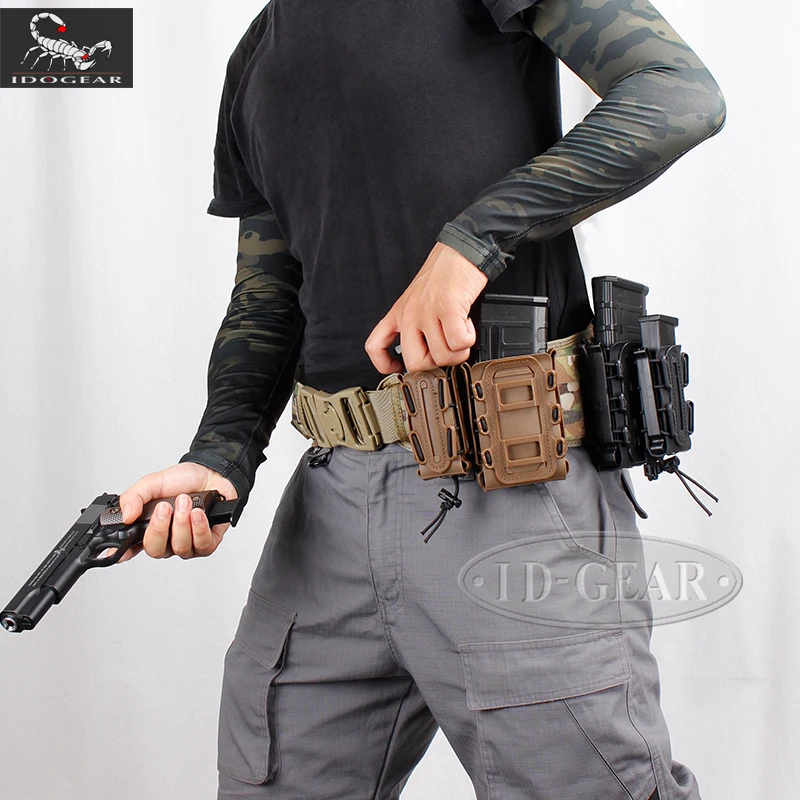 IDOGEAR 9 мм журнальные сумки военные Fastmag Зажим для ремня пластиковый molle сумка софтшелл g-код пистолет Mag Перевозчик