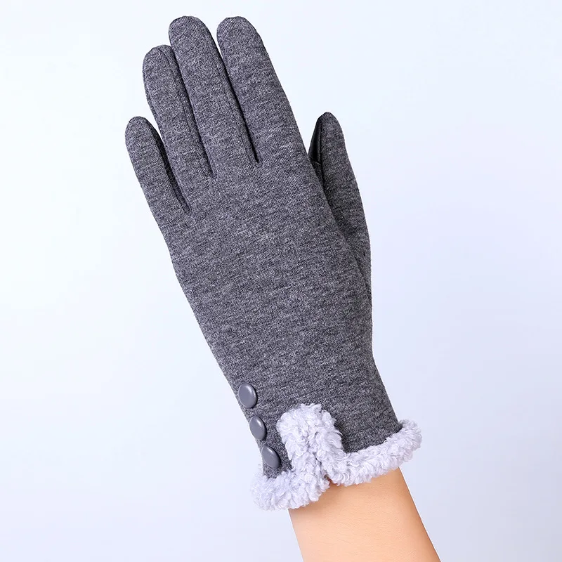 Новые женские перчатки с пальцами на запястье 2018 модные плотные зимние теплые