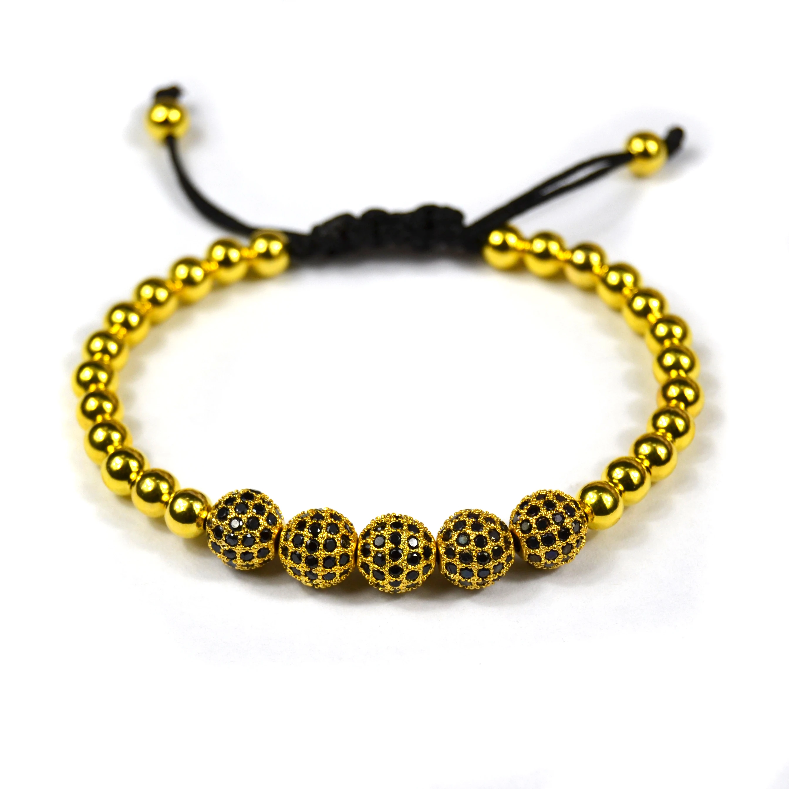 Плетеный макраме браслет для мужчин Pulseras Mujer Moda 2018 ювелирные изделия 5 круглых