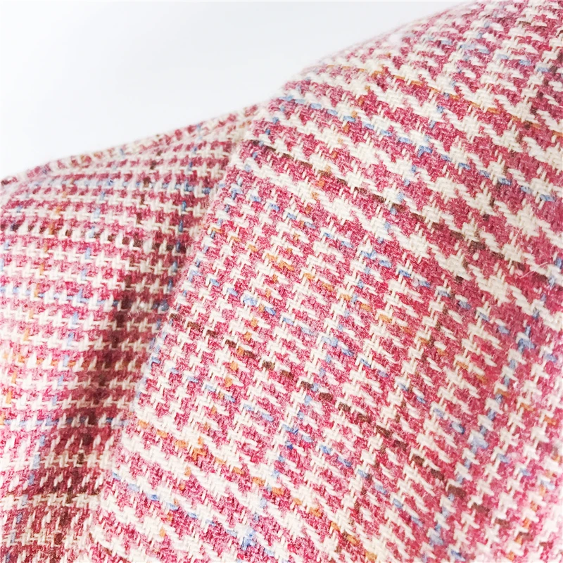 

Wool Double Breasted Blazer OL Plaid Blazer Long Sleeve Loose Suit Coat Jacket Chic Women Blazers Female 2020 WB13