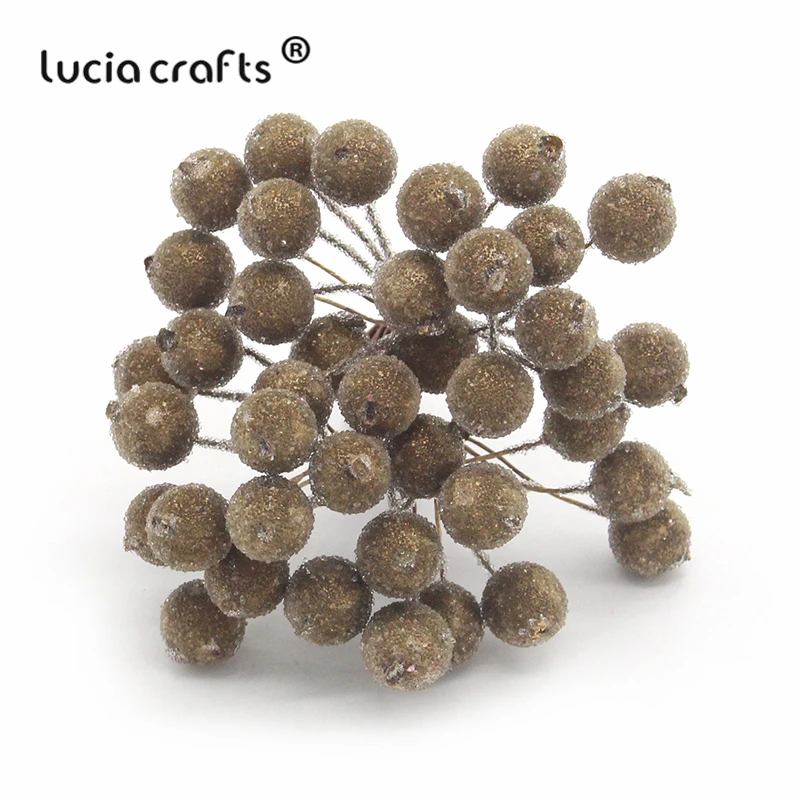 Lucia crafts 1 букет(40 голов) искусственный фруктовый цветок, ягоды, тычинки, декор для свадебной вечеринки, сделай сам, скрапбукинг, материал A0505