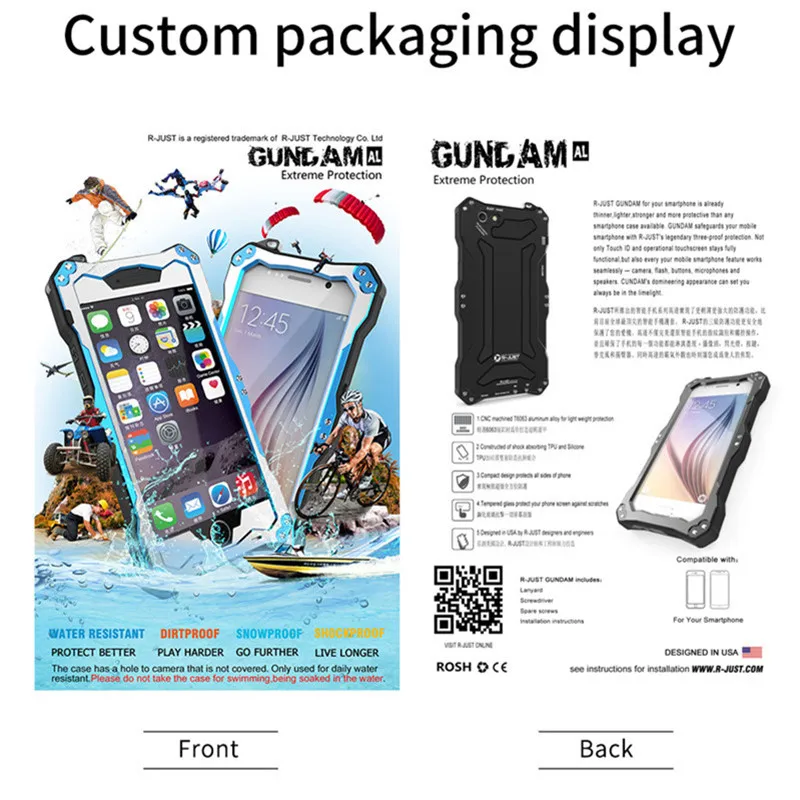 R-Just Metal Case For Note 10 9 8 S9 S8 Plus Aluminum Cover Splashing Water/Anti-Dusty/Shockproof Phone Shell | Мобильные телефоны