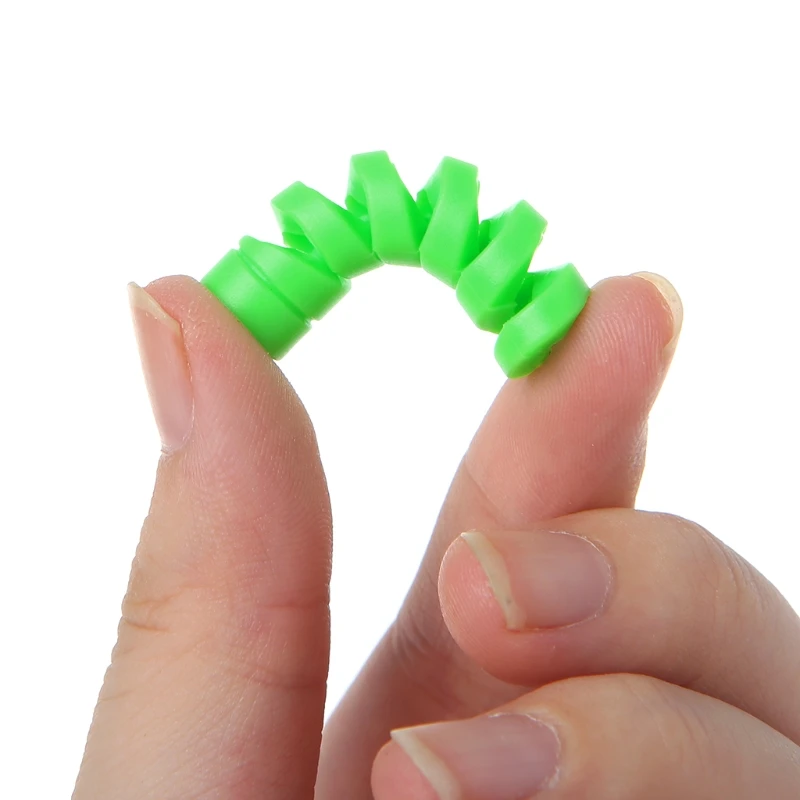 4 шт./лот легкий спиральный держатель протектор кабеля гибкий силиконовый