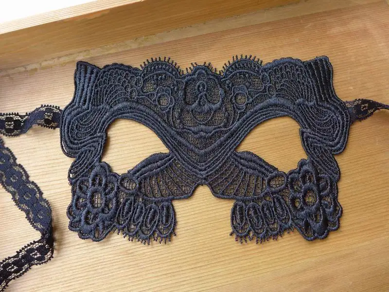 2018 Новое поступление Черная кружевная маска для косплея вырезанные маски