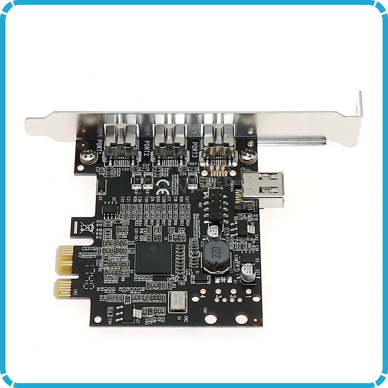 PCIE комбо 3x 1394b + 1x 1394a Firewire порты PCI Express контроллер карты 1394 ti чипсет|Платы