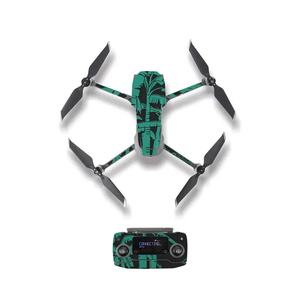 YSDJM20072 Зеленый Растительный стиль кожи наклейка для DJI Mavic 2 Pro& Zoom Drone корпус пульт дистанционного управления батарея защитная пленка 5 стилей - Цвет: YSDJM20072