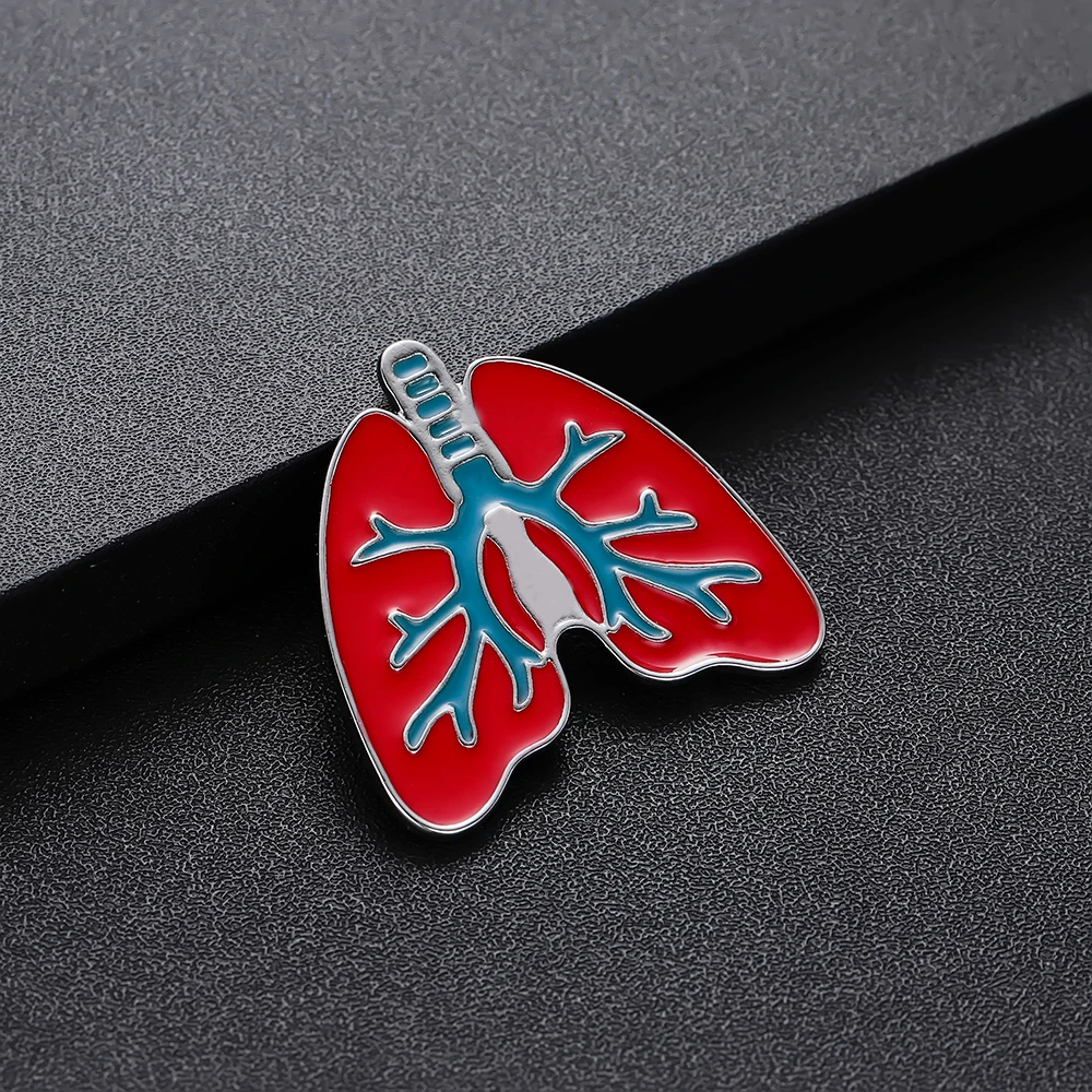 Enamel Lungs Pin Anatomy Lapel Women Gift Cartoon Cute Brooch for Clothing Bags Backpacks Jackets Hat DIY Accessories Wholesale | Украшения
