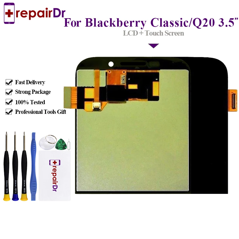 3 5 ''для Blackberry Classic Q20 ЖК дисплей кодирующий преобразователь сенсорного экрана