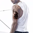 Водонепроницаемая Временная тату-наклейка для тела, крутая Татуировка волка, тотемная тату-наклейка, s флэш-тату, поддельные татуировки для мужчин