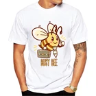 Мужская футболка с коротким рукавом и принтом пчелы