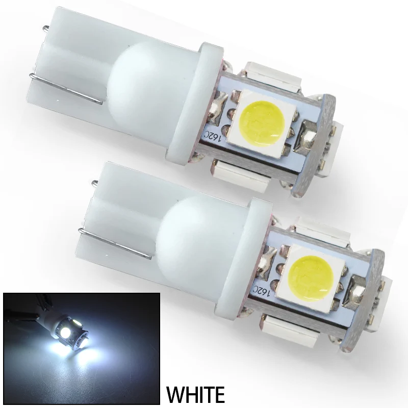 Белый Современный автомобиль Лампы для чтения T10 W5W 5050 5SMD 192 168 194 светодио дный автомобиля клиновая лампа света лампы Супер яркий DC 12 В лицензии пластины - Испускаемый цвет: Белый