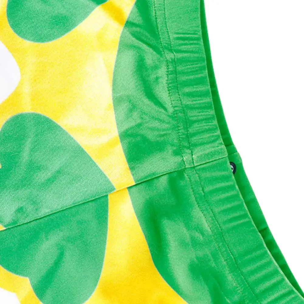 Женские обтягивающие леггинсы с принтом День Святого Патрика зеленые эластичные